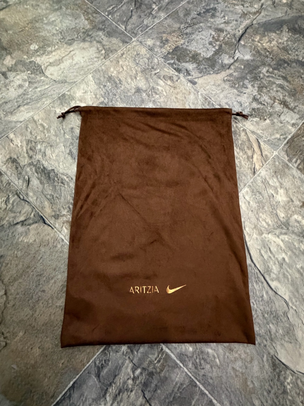 Aritzia x Nike Brown Drawstring Bag 12 x 9